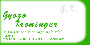 gyozo kroninger business card